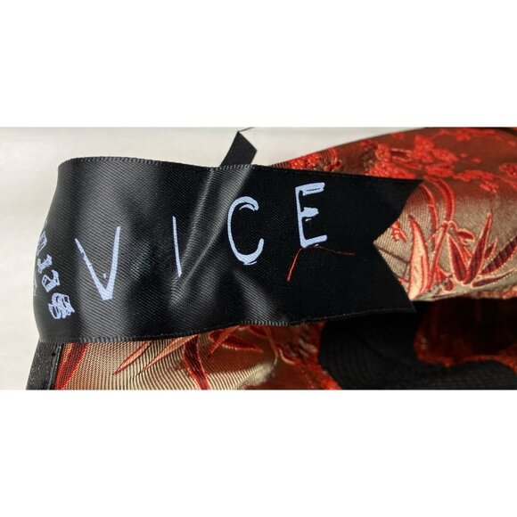 L Vintage lip service vice Kimono Dress Cyberpunk Goth Vampire sunset geisha - Picture 6 of 7